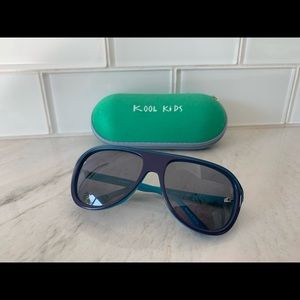 Kool Kids Aviator sunglasses in blue/turquoise